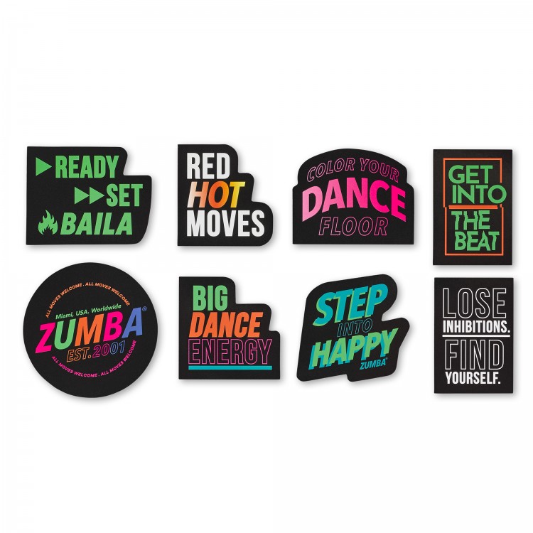 Zumba Happy Stickers 8 PK