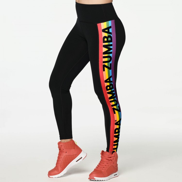 Zumba With Pride High Waisted Ankle Leggings